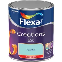 Flexa - Creations Lak Hoogglans - Aqua Blue - Mengverf - 750 Ml