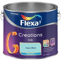 Flexa - Creations Lak Zijdeglans - Aqua Blue - Mengverf - 2,5 L