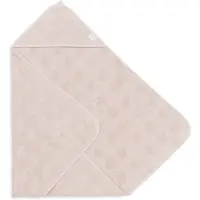 Jollein x Nijntje - Badcape Badstof 75x75cm - Baby Handdoek met Badcape, Omslagdoek, Badponcho Miffy Jacquard - Nougat