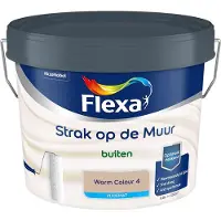 Flexa - Strak Op De Muur Buiten Zijdemat - Warm Colour 4 - Mengverf - 2,5 L