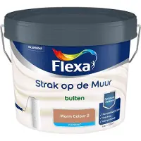 Flexa - Strak Op De Muur Buiten Zijdemat - Warm Colour 2 - Mengverf - 2,5 L