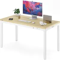 Sense7 MANMA - Computerbureau - 160 x 80 cm - Elektrische Hoogteverstelling - Gamingbureau - Geheugenfunctie - voor USB 2.0- en USB-C-lader - Wit / Lichtbruin