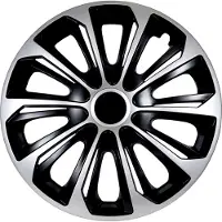NRM - Wieldoppen 14 "STERK - zwart / zilver - Set van 4 stuks