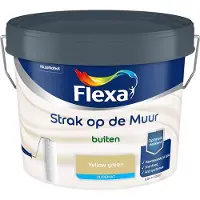 Flexa - Strak Op De Muur Buiten Zijdemat - Yellow Green - Mengverf - 2,5 L