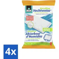 Bison - Original - Vochtvreter - Navulzak - 450 Gram - 1 Stuk - Geurloos - Voordeelverpakking - 4 stuks