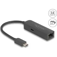 DeLOCK USB Type-C Adapter to 2.5 Gigabit LAN with Power Delivery 100 watt