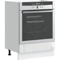 vidaXL Ovenkast Lucca bewerkt hout hoogglans wit