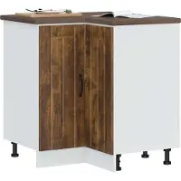 vidaXL Keuken hoekonderkast Lucca bewerkt hout gerookt eikenkleurig