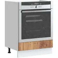 vidaXL Ovenkast Lucca bewerkt hout oud houtkleurig