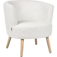 Beliani ODENZEN - Fauteuil - Wit - Bouclé