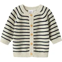 Name it Gebreid vest 'NBMMast' zwart / offwhite