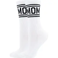Ewers Sportsokken 'MOM' zwart / wit