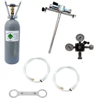 Ich-zapfe Accessoirepakket voor biertap 1-kraans met 5L professionele adapter, bierslang 10mm en CO2 fles 2,0 kg