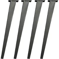 Furniture Legs Europe Stalen tafelpoot zwart taps 7 bij 3 cm en hoogte 72 cm (4 x 3 cm / 7 x 3 cm) - 4 stuks