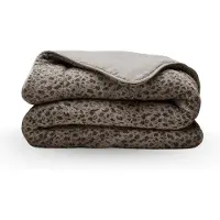Zelesta Teddybed Panter Taupe 240x200 - Teddy Dekbedovertrek - 30 dagen proefslapen - Fluffy Dekbedovertrek - Wasbaar dekbed - Dekbed zonder overtrek