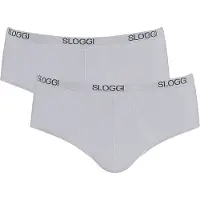 Sloggi men Basic Heren Midi slip - 2-pack - Grey Marle - Maat M