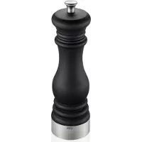 GEFU FLAVIO Peper- of Zoutmolen – 21 cm – Keramisch Maalwerk – Traploos Instelbaar – Mat Zwart