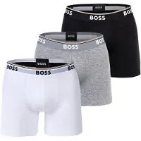 BOSS Boxershorts 'Power' grijs gemêleerd / zwart / wit