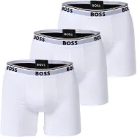BOSS Boxershorts 'Power' bruin / zilvergrijs / zwart / wit