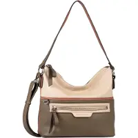 Tom Tailor Schoudertas 'Jule' taupe / donkerbruin