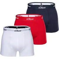 s.Oliver Boxershorts nachtblauw / cranberry / zwart / wit