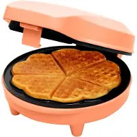 Bestron Wafelijzer - ASW217PE - 700W - 5 hartvormige wafels - Anti aanbaklaag - Oranje - 5 jaar garantie