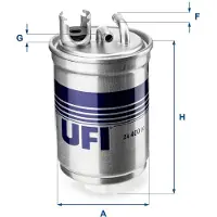 Ufi 24.400.00 Brandstoffilter