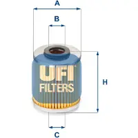 Ufi 25.587.00 Oliefilter