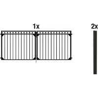 Alberts Deur met dubbel hek Circle Breedte: 300 cm, hoogte: 100 en 120 cm