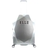 Elle - Diamond | Harde Koffer / Trolley / Reiskoffer - 67 cm (Medium) - Zilver - Zilver / Medium