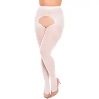Glamory Ouvert - Open panty - 60 den - maat 2XL - wit