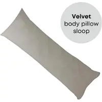 Zavelo PandaHug Velvet Body Pillow Kussensloop Taupe (45x145 cm)