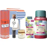 Kneipp Cadeauset Bad Muscle Soothing Luxe Hamam Handdoek - Bad Olie 100 ml Muscle Soothing - Badkristallen Muscle Soothing - Towel To Go Hamamdoek Koninklijk Oranje