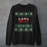 B&C Drenthe Kersttrui Zwart Moi - Maat XL - Uniseks Fit - Kerstkleding Voor Dames & Heren