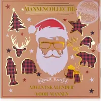 Dd Adventskalender Mannen - Adventkalender Volwassenen - Stoer Kerstcadeau - 38x4x38cm - Bruin