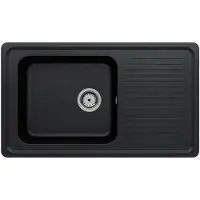 Van Marcke GO Wasbak inbouwspoeltafel nicola 86x50 cm mat zwart