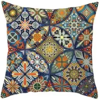 Cusco Mandala kussenhoes cirkels – DUBBELZIJDIG BEDRUKT - Soft Touch – 45x45 cm