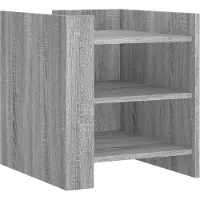 vidaXL Nachtkastje 45x50x50 cm bewerkt hout grijs sonoma eikenkleurig