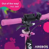 Arebos Stepjes - Kinderstep - Voor Jongens en Meisjes vanaf 8 Jaar - tot 100kg - Lichtgevende Wielen - Fleshouder en Bel - Roze