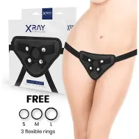X RAY | Xray Harness With Silicone Rings Free | Dildo Harness | Sex Toy for Couples | Sex Toy for Woman