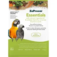 Zupreem Essentials vogelvoer voor parkieten, met natuurlijke ingrediënten, geschikt voor vogels