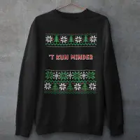 B&C Drenthe Kersttrui Zwart T Kun Minder - Maat S - Uniseks Fit - Kerstkleding Voor Dames & Heren