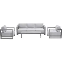 Garden Impressions Malakka loungeset 4 - delig taupe/valley sand