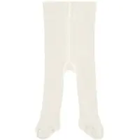 Kipkep Blijf-Maillot Stay-on-Tights offwhite Wit Jongens/Meisjes Katoen - maat 0-2 mnd