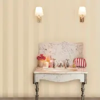 Laura Ashley Lille Pearlescent Stripe Behang - Streep - 10mx52cm - Geel
