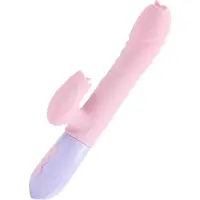Sans marque Bossoftoys - 63-00051 - Wibrator-Silicone Vibrator - USB Oplaadbaar - 7 Functies en Stuwfunctie - Verwarming - Roze