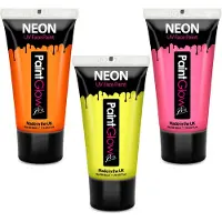 PaintGlow UV fluo gele gel voor lichaam en gezicht