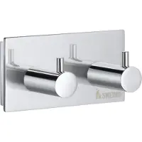 Smedbo Handdoekhaak Pool Dubbel 8 x 4 cm Chroom