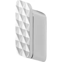 Geesa Handdoekhaak Medium Shift Met Diamantpatroon Chroom