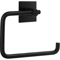 Smedbo Toiletrolhouder Zelfklevend Gepolijst Edelstaal Zwart 10x13,6x3